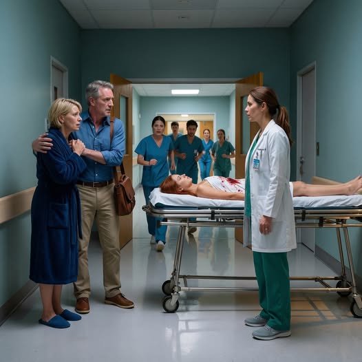 “She’s all we have,” my father said outside the operating room—never knowing the surgeon in the white coat was the daughter he erased five years ago after my sister lied that I’d dropped out of medical school. They blocked my number, returned my letters unopened, and missed my wedding. Then my sister came into my trauma bay bleeding out, and my mother looked up, read the name on my badge, and went still.