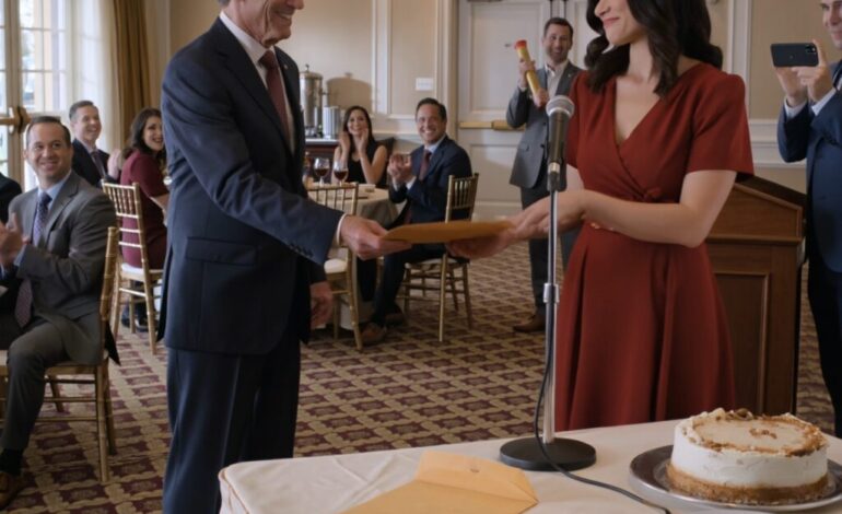 At my retirement banquet in a hotel off I-84 outside Hartford, my wife took the microphone before I could thank anyone and announced that she was leaving me, while our children applauded under the fake-crystal chandeliers like the whole thing had been scheduled between dessert and coffee.