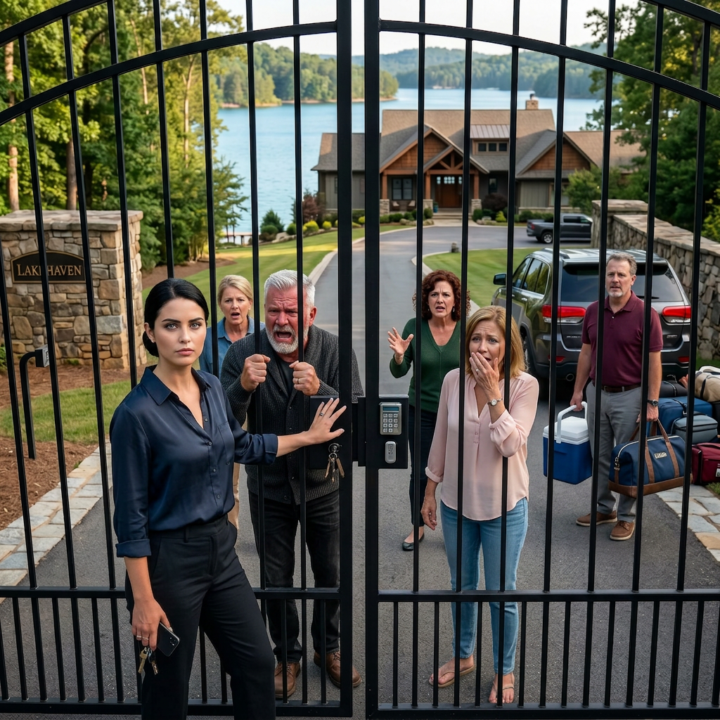 Some people think being family gives them the right to take whatever they want. My parents thought my lake house belonged to everyone but me. I stayed silent while they made one entitled move after another. Then they arrived at the gate expecting easy access— and walked straight into the moment that changed everything.
