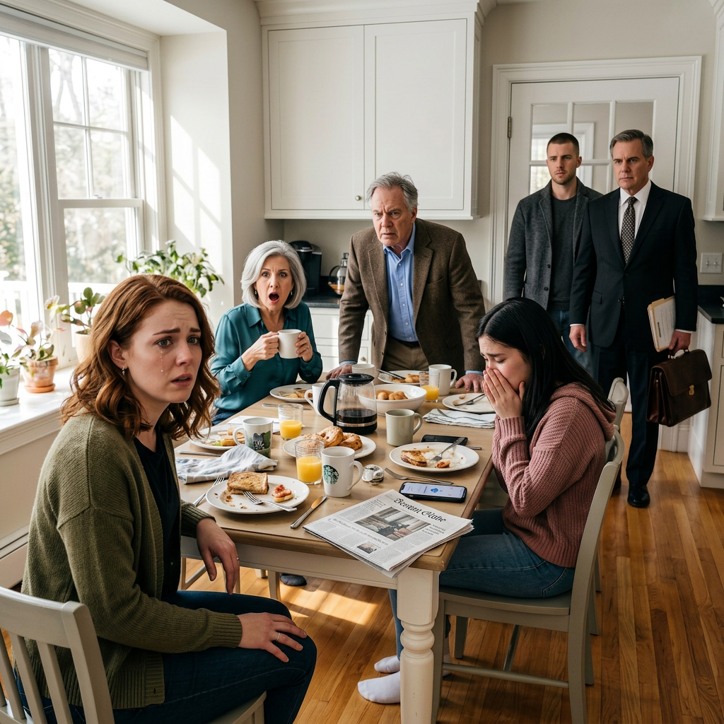 My sister accidentally sent me a voice message meant for their secret family group chat: “Just pretend we care until she covers the house repairs.” So I let them think I was clueless… Until my husband arrived with the lawyer at breakfast.