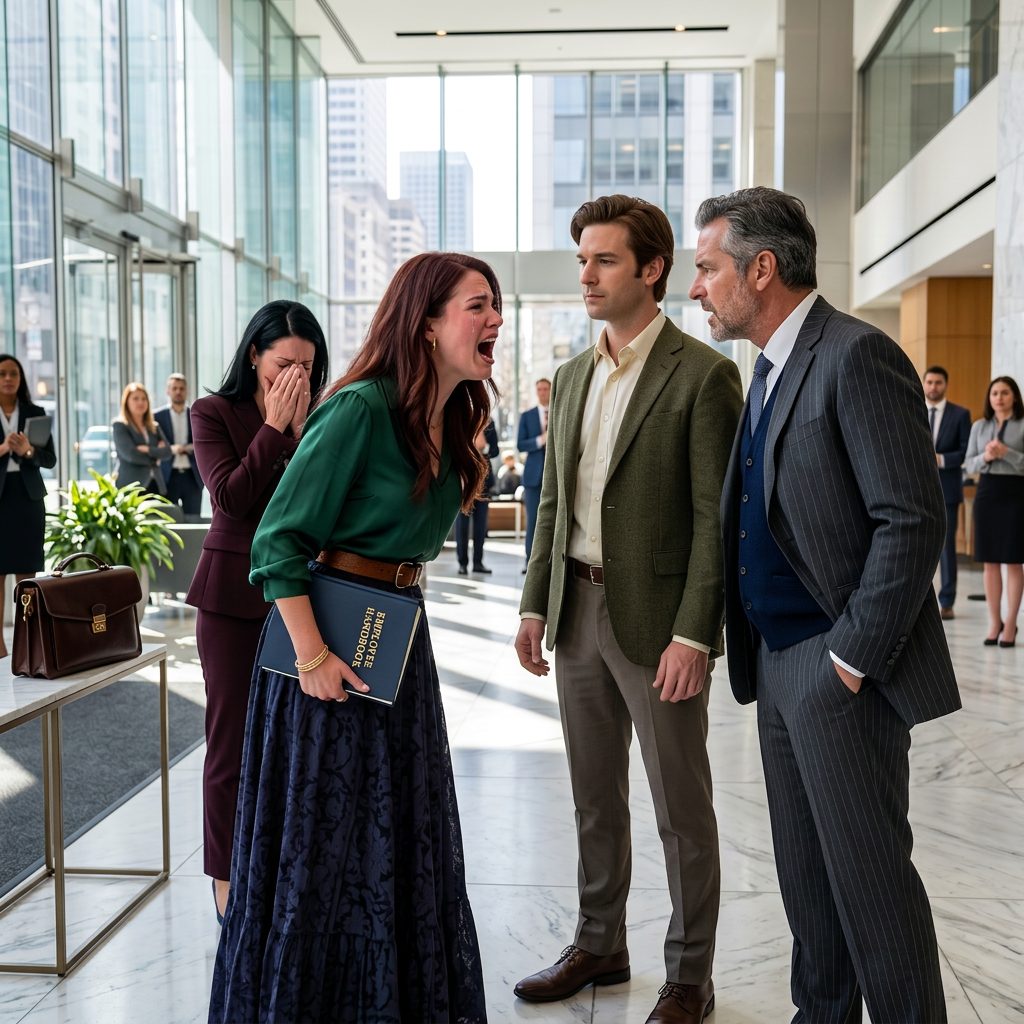 The VP’s daughter mocked my outfit, waved the dress code in my face, and fired me before I got past the lobby. Then the $4B investor arrived, greeted me with a hug, and asked if I was ready to sign the merger. When I explained what had just happened, his expression completely changed.