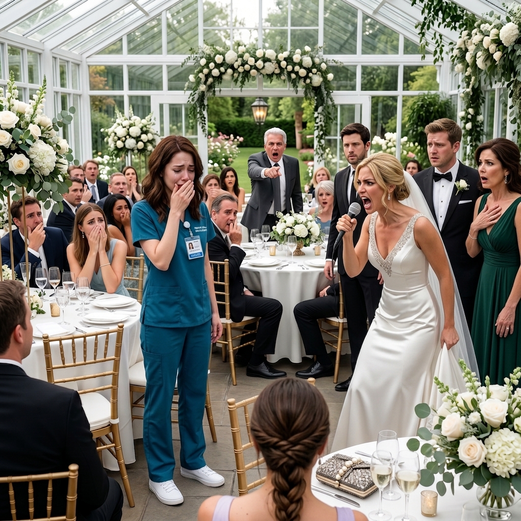 My sister mocked me at her wedding dinner by calling me “just a nurse,” and my parents laughed right along with her. Then the groom’s father looked at me like he’d seen a ghost and said, “Wait… you’re the girl who…” His next words changed the entire mood of the room in an instant.