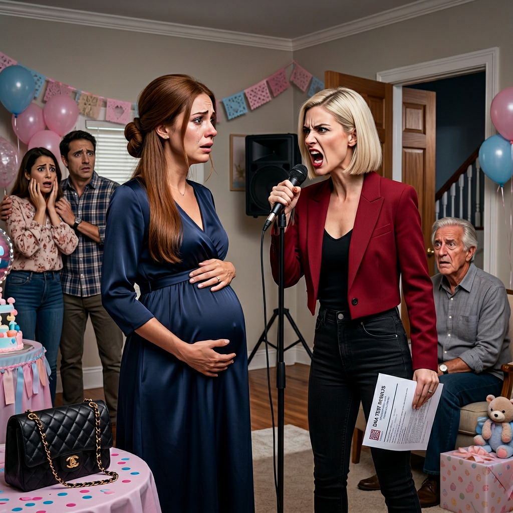 Toen ik acht maanden zwanger was, greep mijn zus een microfoon op mijn babyshower en riep: “Kijk naar haar echo. Haar baby is gehandicapt.” Ze lachte en liet iedereen de vertrouwelijke medische documenten zien die ze uit mijn tas had gestolen. Mijn moeder spotte toen: “Alleen een dwaas zou zo’n nutteloos kind op de wereld zetten.” Mijn vader voegde eraan toe: “Je had het moeten laten weghalen toen je de kans had.”