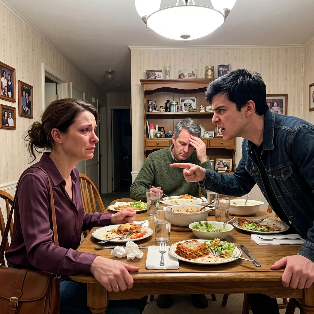 “At dinner, my stepson looked straight at me and said, ‘You’re a loser. But my mom isn’t.’ My husband said nothing. I said nothing. I just sat there and took it. A week later, he had no job, no car, and nowhere left to stay. That night, my husband called me in a panic.”