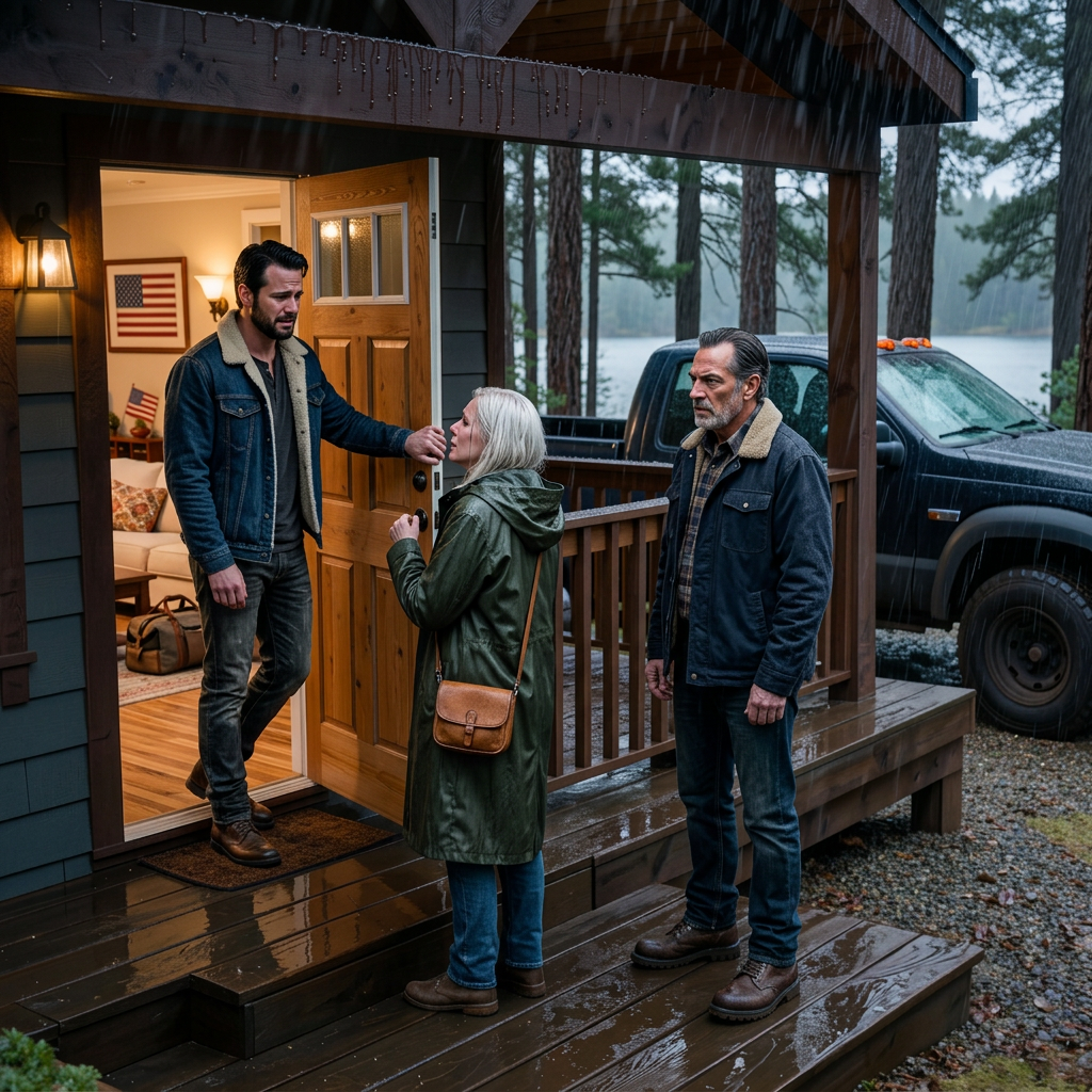 Moeder kwam in de regen aan en vertelde dat ze hun huis voor Bella hadden verkocht – en verwachtte meteen mijn vakantiehuis aan het meer binnen te kunnen lopen. Ik bleef in de deuropening staan, vader drong aan, en voor het eerst in jaren gaf ik geen centimeter toe.
