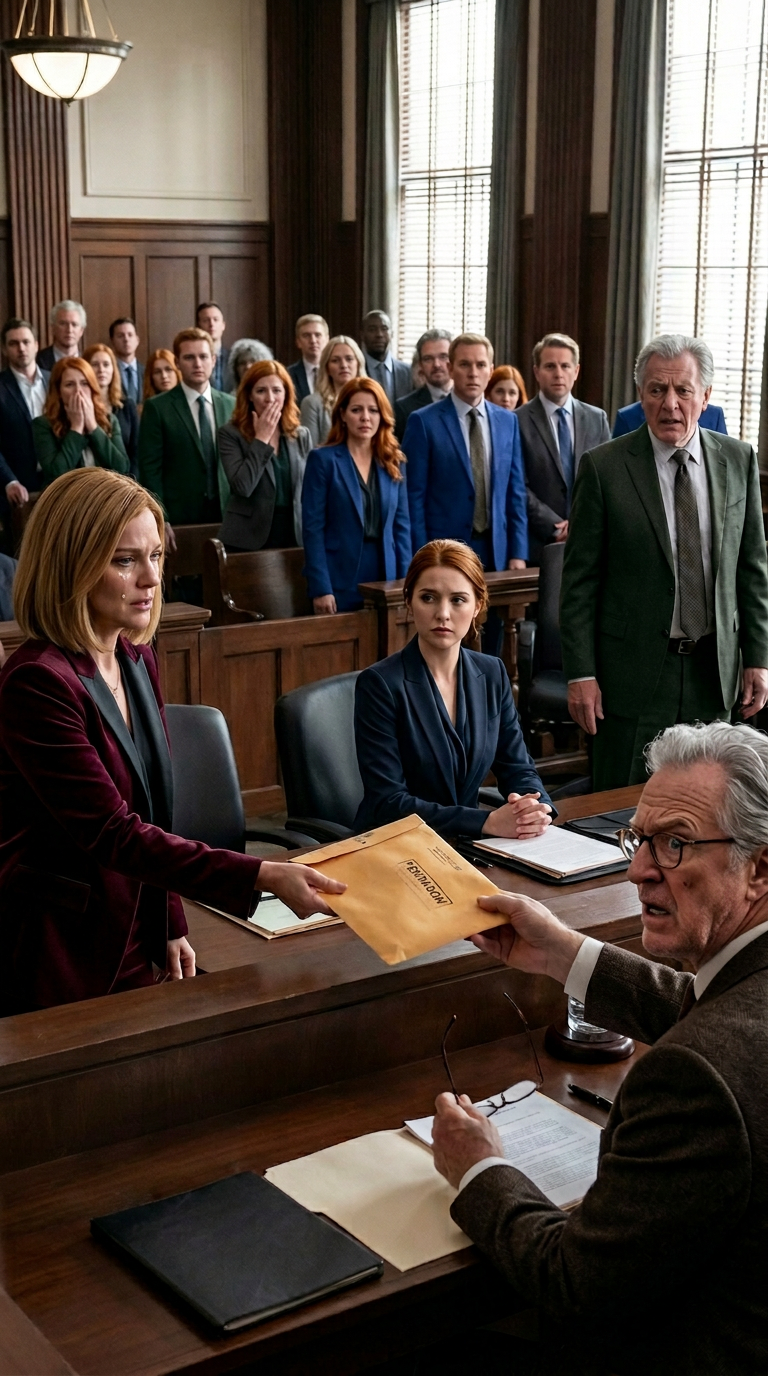 “She hasn’t worked a day since college,” my father told the jury – he sued me for stealing from my late mother’s trust… then my lawyer handed the judge a sealed envelope from the Pentagon. The judge took off his glasses: “All rise.”