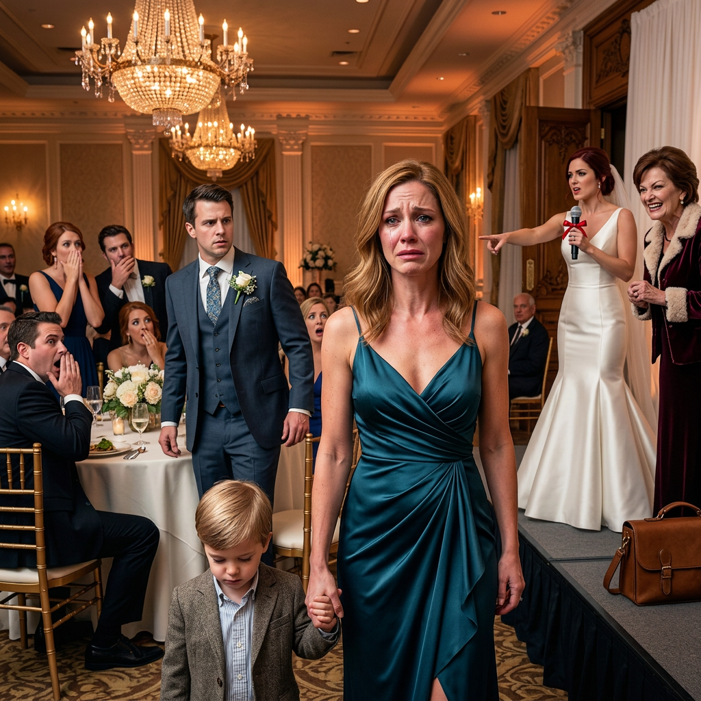 At my sister’s wedding, she mocked me in her speech. “My sister is a single mother, unwanted by anyone. Does anyone want to pick her up?” My mother laughed, “She’s a used product, but still functional! She even comes with a defective son! Haha!” The room filled with laughter. That moment, the groom slowly stood up. As he began to speak into the mic, the entire room froze.