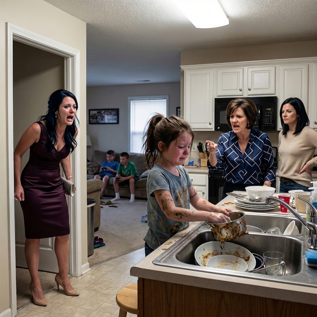 I left my daughter with my parents for one wedding—and came back to find her crying at the sink while my mother mocked her like a servant.