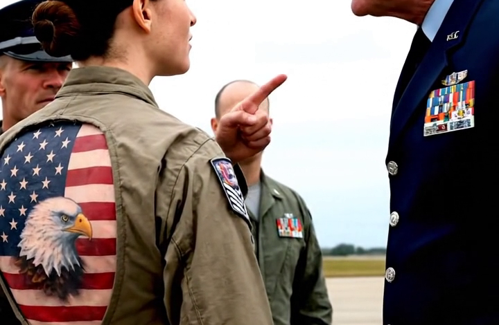 “Ze is gewoon een mislukkeling – ongeschikt voor de dienst.” Mijn vader vernederde me voor de ogen van de hele basis… totdat ze de tatoeage op mijn rug zagen. Zijn commandant verstijfde, stond op en sprak drie woorden die alles veranderden: “Ze heeft een hogere rang dan jij.”