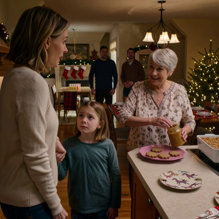 At Christmas, My Daughter Pressed Into My Side And Whispered, “I’m Scared Of Grandma” — Then I Looked Across The Kitchen, Saw The Dessert Plate, And Realized The Night Had Already Shifted