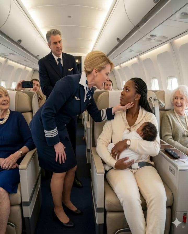 Flight Attendant Slapped Black Mom holding Baby — Didn’t Know Her Husband Owned the Airline!