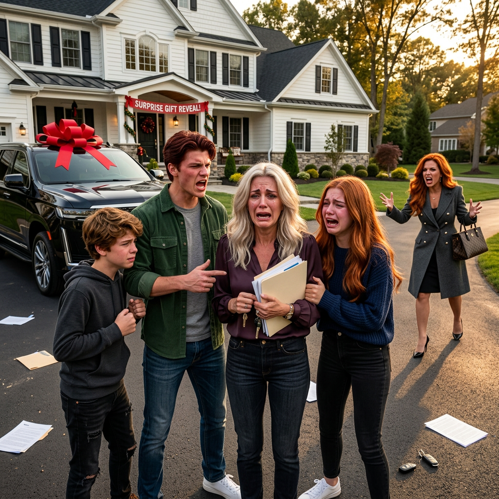 My cousin walked away from her 3 kids, and I was the one who raised them. Ten years later, they gave me a luxury house and car. Then their real mother came back screaming that everything was hers.