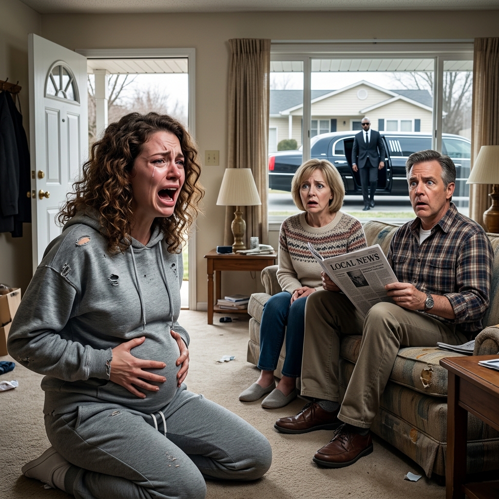 As I screamed in unbearable pain from labor, my mother coldly said, “Back in my day, women gave birth at home. You can deal with this on your own.” When I begged for help, my father didn’t even look at me—he just turned the page of his newspaper and kept ignoring me. But then, a limousine pulled up outside. And the second my parents saw who stepped out, their faces froze in absolute shock. – Story