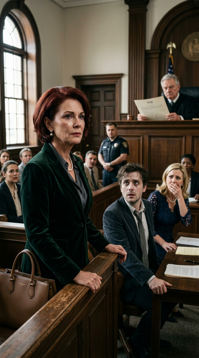In de rechtszaal wees mijn eigen zoon naar me alsof ik een dief was en snauwde: ‘Deze oude vrouw verdient het niet – ze zal alleen maar verkwisten wat ze niet heeft verdiend,’ terwijl zijn advocaat glimlachte alsof het vonnis al vaststond. Ik ben 72, zes maanden weduwe, en ze hadden me voor de rechter gesleept om me onbekwaam te verklaren, zodat ze alles konden afpakken wat mijn man Arthur had achtergelaten