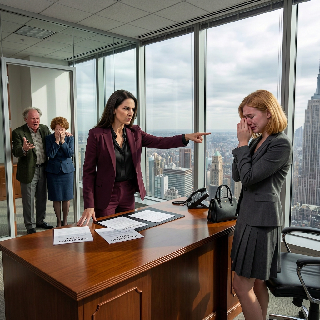 My parents threw me out the moment my sister got a job, calling me worthless, never imagining I had just become the CEO of the same company. The next day, she smirked and asked if I was begging for work, but I looked her in the eye and said, “No. I’m firing you. Get out.”