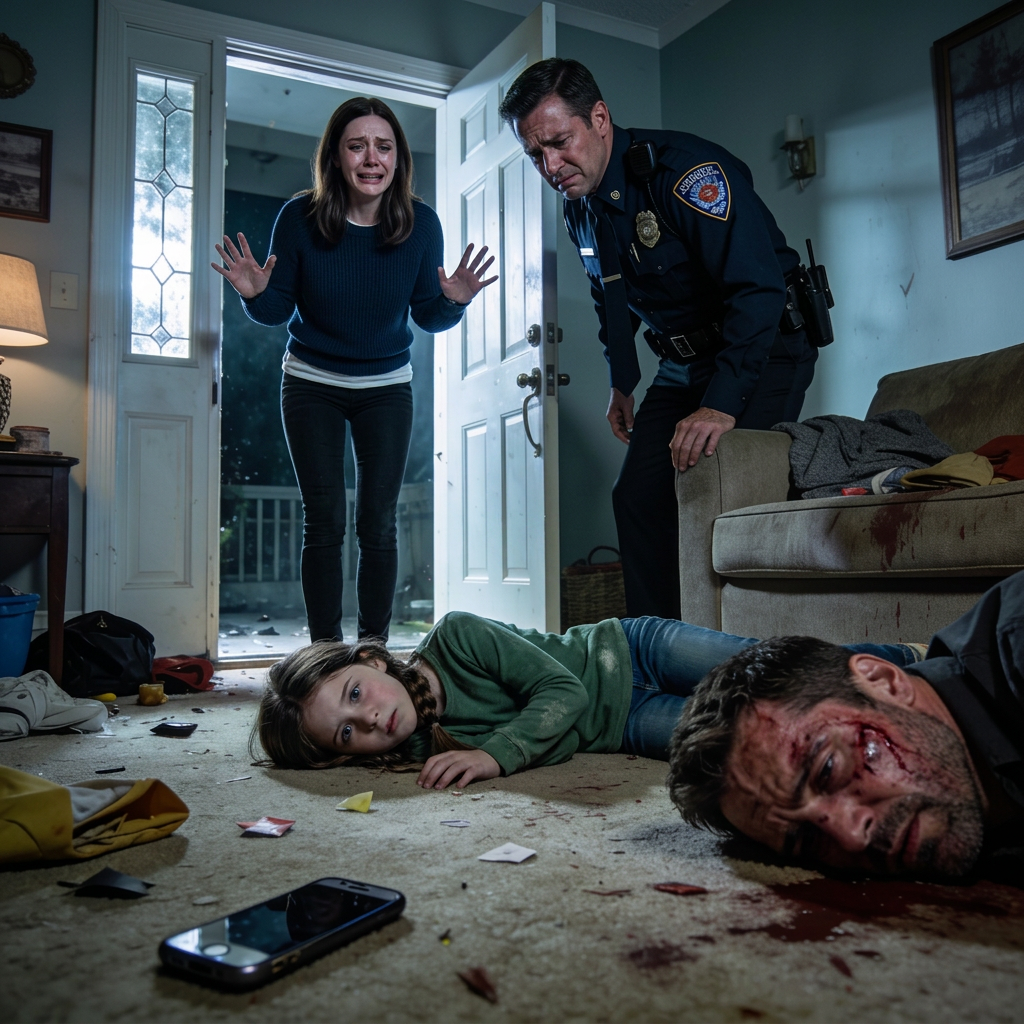 While I was at work, my 10-year-old daughter called me, her voice trembling. “Mom… please help! Come home right now!” I rushed home in panic, only to find my daughter and my husband lying unconscious. I called the police immediately, and one of the officers leaned in and whispered, “Ma’am… you may not believe the reason they collapsed.” – Story