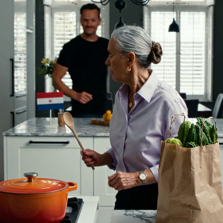 “Get out of my kitchen right now,” my daughter-in-law screamed in the house I paid for, and my son actually started clapping — but the second my phone lit up with a message about forged papers, hidden debt, and my own address, the whole night changed, because they thought they were humiliating a quiet widow at her own table, not waking up the woman who had finally decided to stop being invisible.