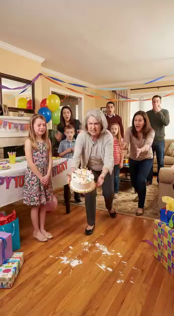 I watched my mother-in-law grab my daughter’s birthday cake and slam it to the floor like her joy meant nothing. ‘She doesn’t deserve to be celebrated,’ she spat—while my husband just stood there. My little girl’s eyes filled with tears… but then she wiped them, lifted her tablet, and whispered, ‘Grandma… I made a special video for you.’ The second it started playing, the color drained from her face—and that was only the beginning. – True Stories