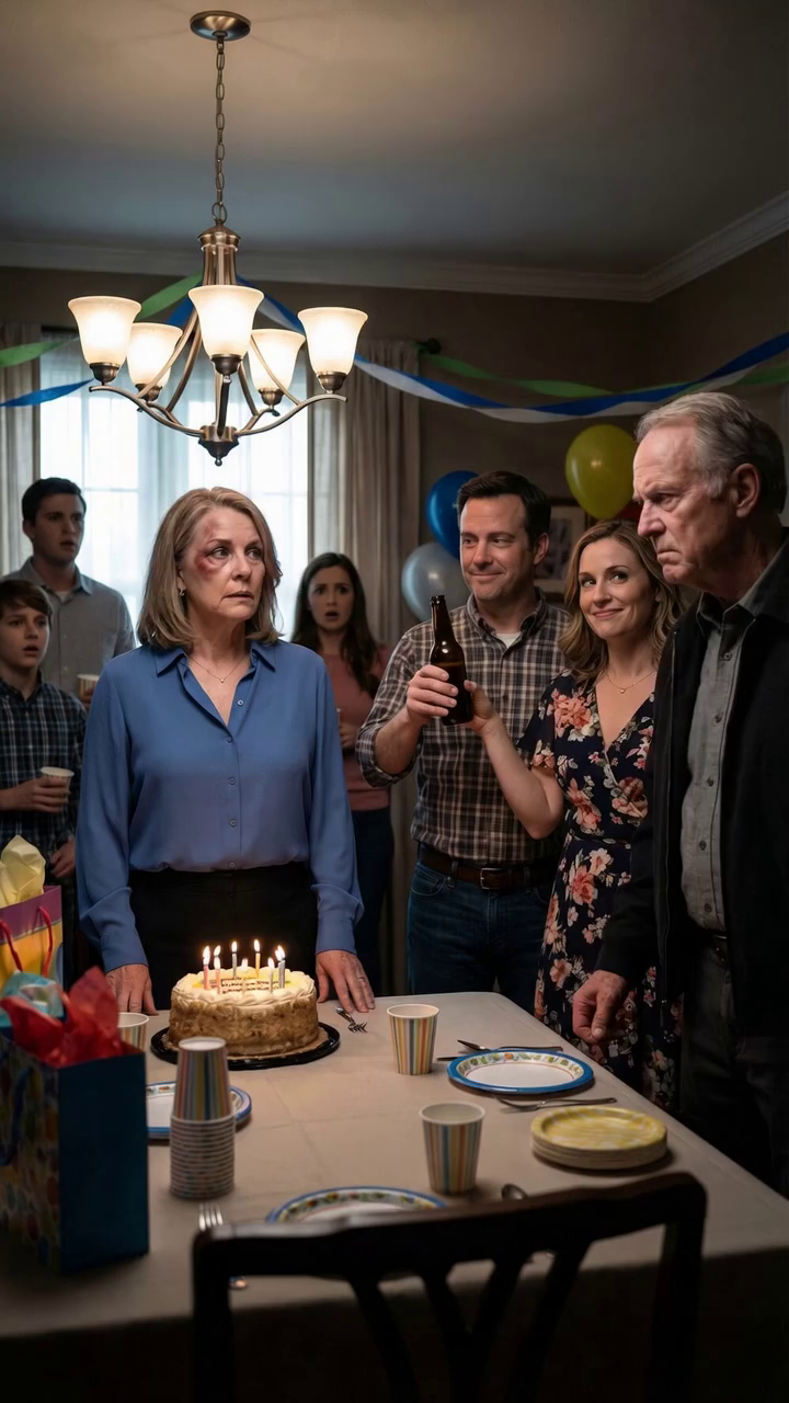 On my birthday I stood in front of everyone with a black eye. The room went silent. My son said proudly ‘It was my wife — she taught her some respect.’ My DIL smirked. Then my brother walked up to my son and said something that changed everything. – True Stories