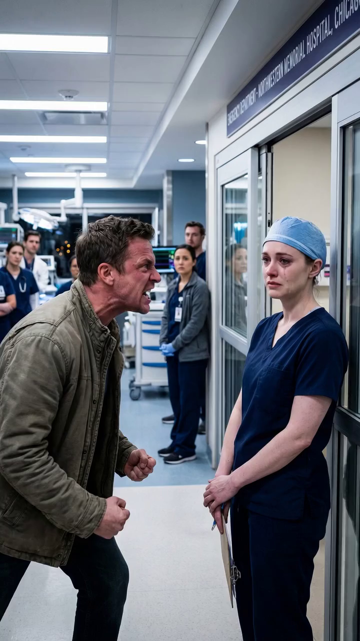 “Where were you?” Luke Hayes shouted in the middle of a Chicago hospital corridor, his voice shaking with rage. “My father is dying—and you show up now?” The exhausted neurosurgeon didn’t fight back. She only whispered, “Please… let me save him.” Two hours later, Luke learned the truth: while he was screaming at her, she had just left her husband’s deathbed. And that revelation would destroy everything he thought he knew… – True Stories