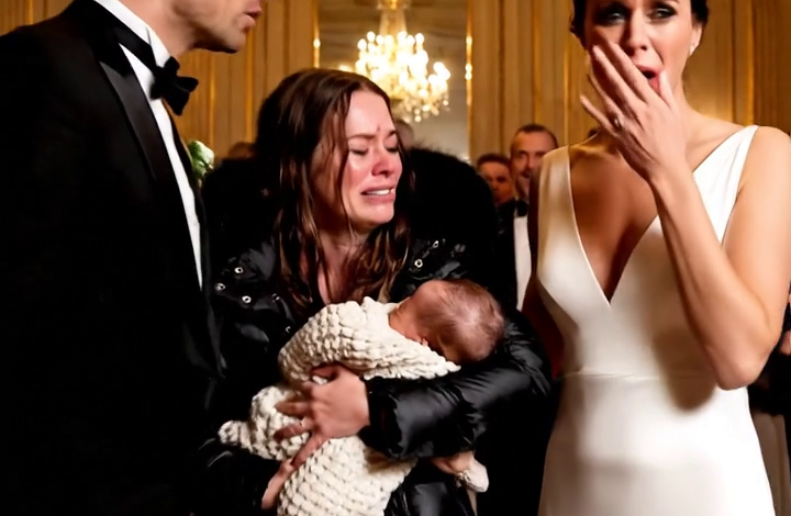 Six weeks after Mason shoved me and our newborn into a whiteout, I was still hearing his last words: “You’ll be fine. You always survive.” Now I stood at the back of his glittering wedding, my baby sleeping against my chest and a sealed envelope burning in my hand. When he spotted me, his smile cracked. “What are you doing here?” he hissed. I whispered, “Giving you what you forgot… and taking what you stole.” Then the music stopped. – True Stories