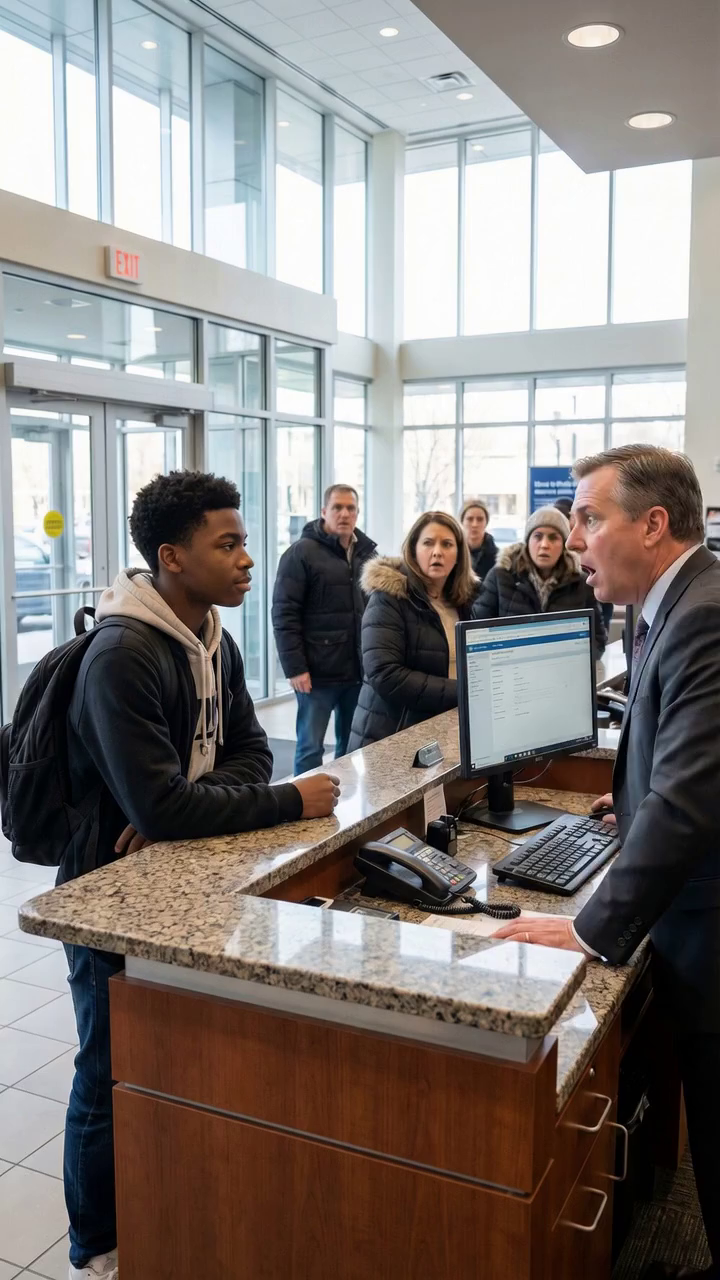 “Just cash out my account,” the Black kid said quietly. The manager smirked, loud enough for everyone to hear: “Son, you sure you even know what a balance is?” But when the screen loaded, his laughter died. “Wait… this can’t be real.” The room went silent, faces turned, and the boy only smiled. They judged him in seconds — but what they saw next would leave the entire bank in shock. – True Stories