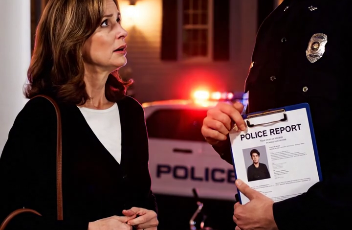 A police officer was standing at my door when I came home. “Your son was taken into custody for trespassing,” he said. I stared at him in disbelief. “My son died 7 years ago…” The officer looked completely thrown off. But when I arrived at the station, I saw a boy sitting in the waiting room. Then he looked up and said, “Mom…?” – Story