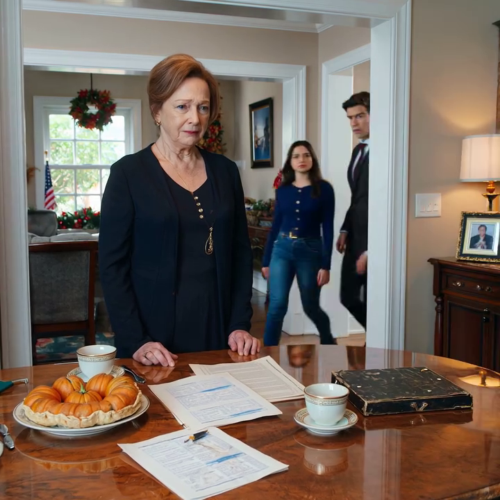 Mijn zoon keek me aan en zei: “Ik denk niet dat je dit jaar met Thanksgiving moet komen.” Ik zei niets. De volgende ochtend, toen mijn zwager de documenten op tafel zag liggen, verstijfde hij. De hele kamer werd stil toen iedereen zich begon te realiseren dat ze de verkeerde persoon hadden weggestuurd.