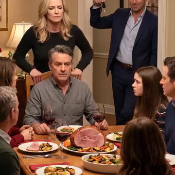My wife shoved me off my chair at our Christmas dinner and said in front of everyone, “That seat belongs to my real husband.” The room went silent as I hit the floor and watched another man sit where I had sat for twelve years. “You were just filling space, Adam,” she added coldly. What she didn’t know was that before the sun rose, everything she thought she owned—including her future—would start slipping away. – True Stories