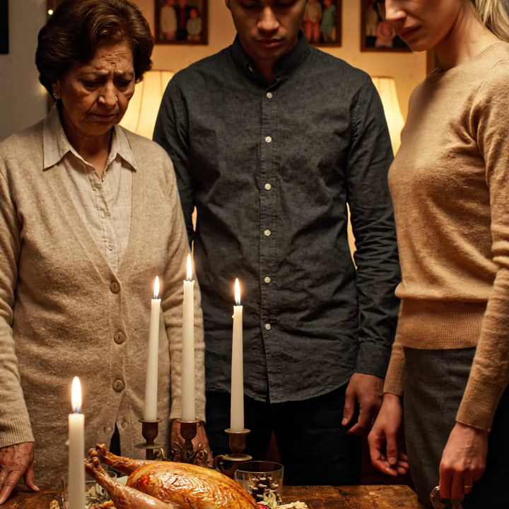 Op een avond nodigde mijn zoon me uit voor het avondeten. Zodra ik binnenkwam, stond er al een extra plaats aan tafel… voor mijn man – de man die twee jaar geleden was overleden. Ik vroeg waarom. Mijn zoon probeerde kalm te blijven, maar zijn handen trilden nog steeds een beetje toen hij zei: “Mam, er is iets wat we je nooit hebben verteld.”