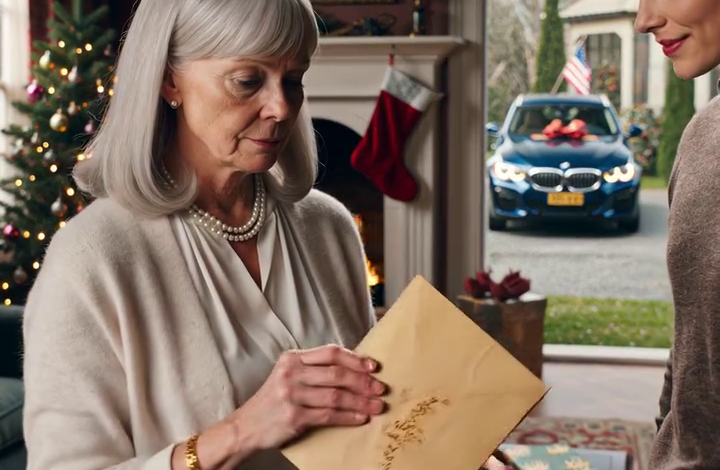 On Christmas Eve In Naples, I Gave My Son A BMW And His Wife A Designer Purse. Then He Said, “We Didn’t Bring Anything For You.” I Just Nodded—And Set One Envelope On The Table.