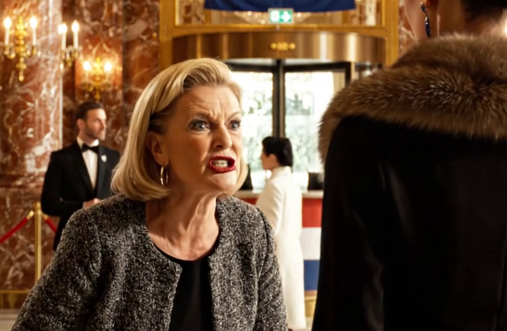Mijn zus blokkeerde me midden in de lobby van een luxehotel in Rhode Island, mijn moeder zei me koudweg dat ik de familie niet in verlegenheid moest brengen tijdens het diner ter ere van de 70ste verjaardag van mijn vader, en gasten begonnen zich al om te draaien en te kijken – maar net toen ik wilde weglopen, kwam een man in een zwart pak van de receptie naar me toe, riep me bij mijn naam, en de hele lobby werd muisstil.