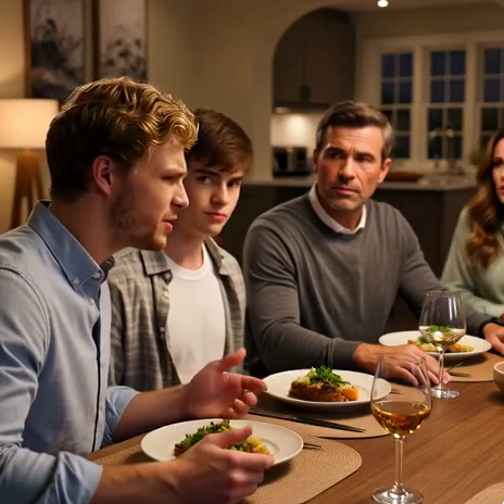 ‘Jullie zijn geen familie, jullie betalen alleen maar voor de rekeningen,’ zeiden mijn stiefzonen tijdens het avondeten, en toen mijn vrouw hen verdedigde, nam ik in stilte een beslissing die het hele huis op zijn kop zette…
