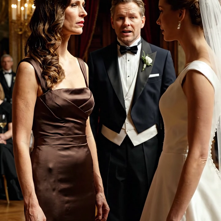 Op de bruiloft van mijn zus probeerde de vriendin van mijn vader me weg te duwen vanwege een stoel, en mijn vader koos zonder aarzeling haar kant. Ik liep rustig weg, maar de keuze die ik direct daarna maakte, liet de hele familie verbijsterd achter.