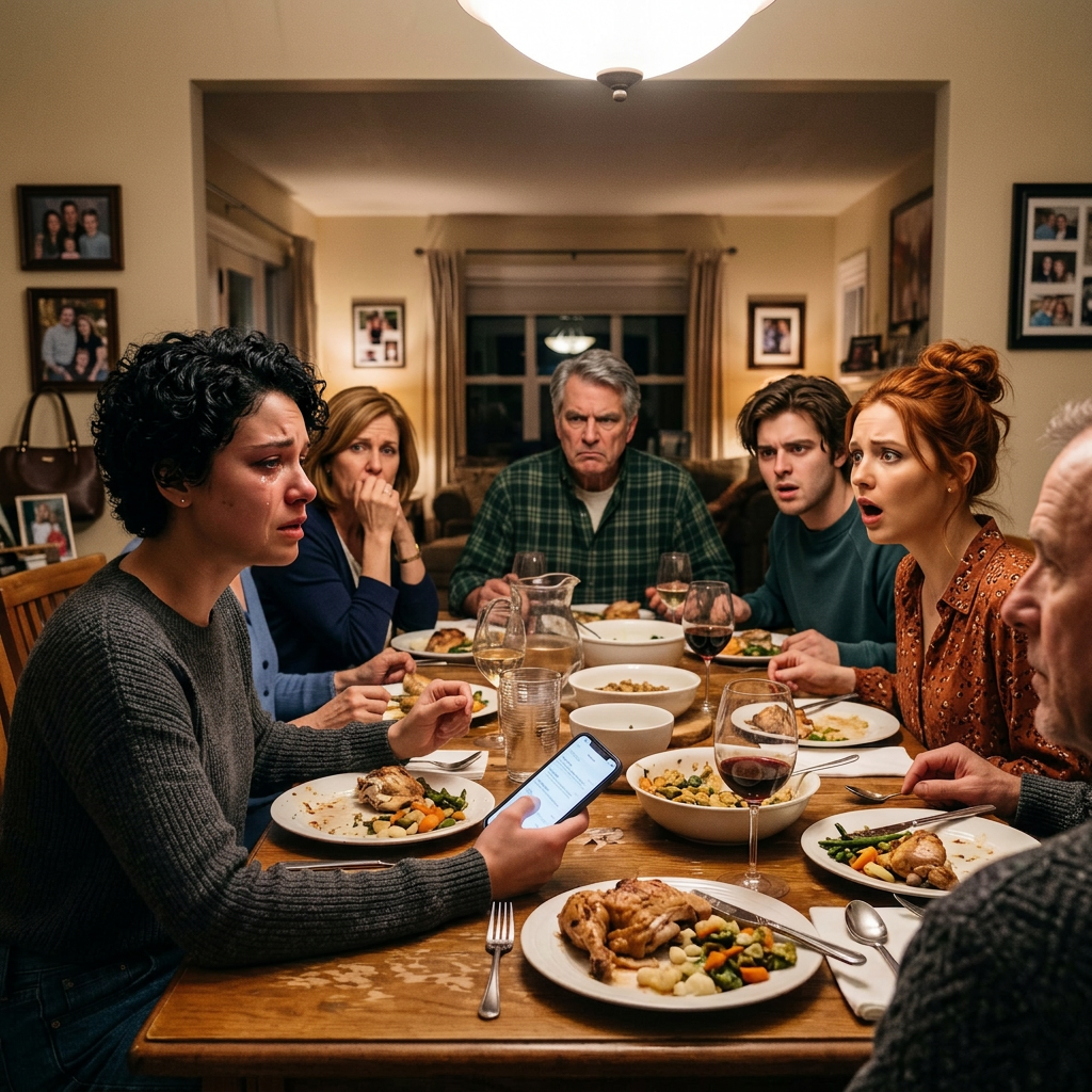 My brother’s new girlfriend mocked me at dinner, and everyone laughed. My dad told me to “stop making the family look bad.” So I let them mock me, until she mentioned her job. Then I pulled out my phone—and watched their smiles fade.