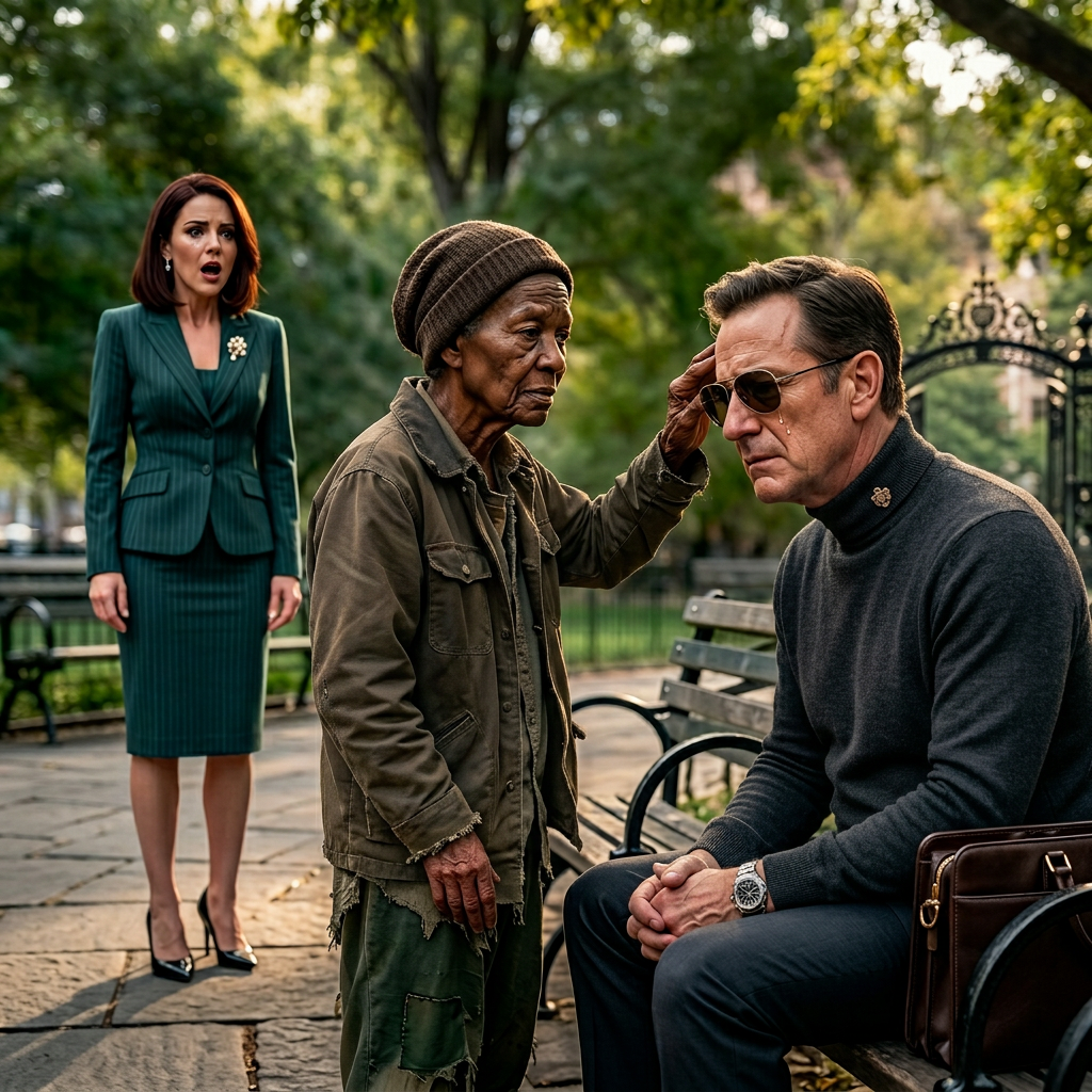 THE HOMELESS WOMAN TOLD THE BLIND BILLIONAIRE THE TRUTH—“IT’S YOUR WIFE PUTTING SOMETHING IN YOUR DRINK”