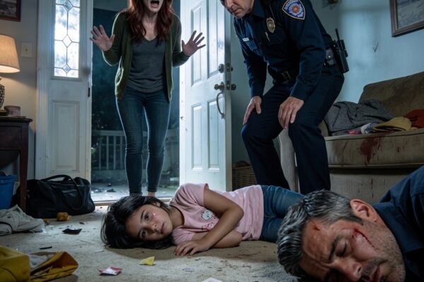 While I was at work, my 10-year-old daughter called me, her voice trembling. “Mom… please help! Come home right now!” I rushed home in panic, only to find my daughter and my husband lying unconscious. I called the police immediately, and one of the officers leaned in and whispered, “Ma’am… you may not believe the reason they collapsed.” – Story