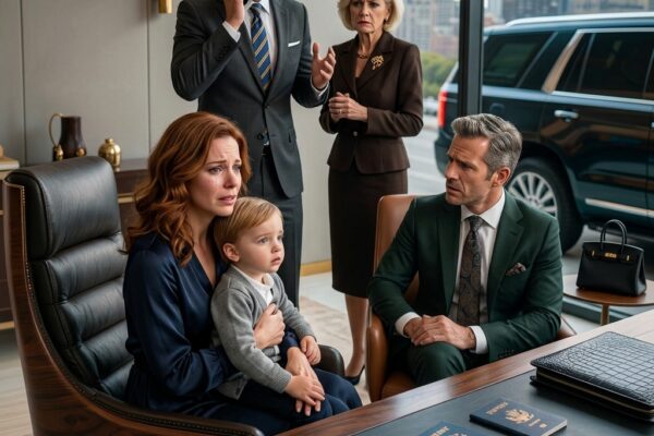 Vijf minuten nadat ik de scheidingspapieren had getekend, haastte mijn ex zich naar een echo met de zwangere vrouw die zijn familie hun toekomst noemde – en terwijl ze me bespotten omdat ik met twee kinderen en verder niets was vertrokken, staarde de dokter naar het scherm, drukte op de intercom en zei: “Verbind me door met de juridische afdeling en stuur de beveiliging naar kamer drie,” net toen mijn vlucht vanuit New York begon te boarden.