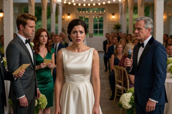 At her own wedding, Grace’s father lifted a microphone and said, “She is a gold digger, just like her mother,” expecting 300 guests to turn against the bride he’d spent 14 years shaming—but he never noticed the USB recording hidden in her dress, the lawyer waiting at table six, or the fact that his daughter had already counted the seventeen steps it would take to bring down his lie.