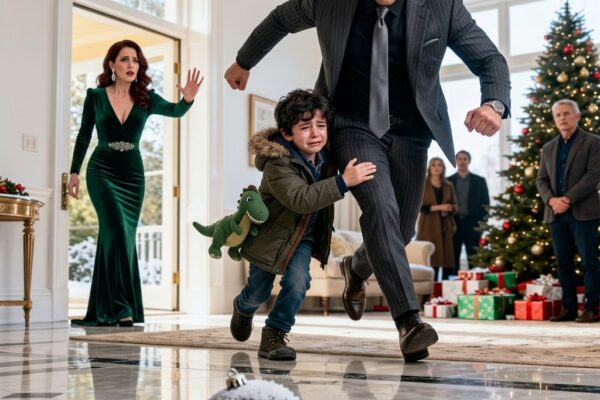 Mijn zevenjarige zoon kwam trillend thuis en fluisterde: ‘Tante zei dat ik buiten in de kou moest wachten terwijl ze de cadeautjes openmaakten.’ Ik stelde er geen vragen over. Ik reed regelrecht naar hun huis, liep naar binnen en… – Nieuws