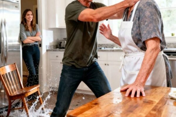 Mijn zoon pakte mijn keel vast en kneep nog steviger terwijl hij schreeuwde: ‘Gehoorzaam mij, jij nutteloze oude vrouw! Ga nu meteen mijn eten koken!’ Zijn vrouw stond daar maar en lachte me uit. Op dat moment wist ik dat ik het niet langer kon verdragen. Dus besloot ik hem een lesje te leren dat hij nooit zou vergeten… – Nieuws