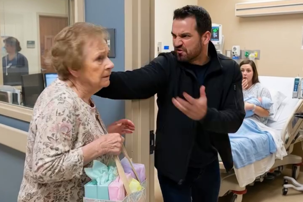 I came to the hospital with trembling hands and a bag full of gifts, desperate to see my newborn grandchild for the first time. But before I could step inside, my own son blocked the door and spat, “You filthy old woman! You’ll infect the baby!” Then he hurled my gifts to the floor and shoved me down. Lying there in shame, I made one decision: he would never see my inheritance again… but that was only the beginning. – True Stories