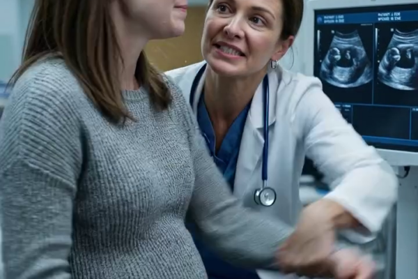 I went in for a routine ultrasound, expecting to hear my baby’s heartbeat. Instead, my doctor started shaking, pulled me aside, and whispered, ‘You need to leave now. Get a divorce.’ I stared at her and asked, ‘Why?’ She turned the screen toward me and said, ‘Because your husband has already been here… with another pregnant woman.’ What I saw next didn’t just break my heart—it changed everything. – True Stories