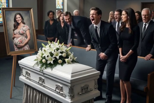 I was standing beside my pregnant daughter’s casket when her husband walked in—with his mistress on his arm. My blood ran cold. Then he looked straight at me and whispered, “It’s over now.” Over? My daughter was dead, my grandson was gone, and somehow he looked relieved instead of broken. But when the lawyer rose and said, “Before we bury her, there’s something you all need to hear,” the entire room stopped breathing. – True Stories