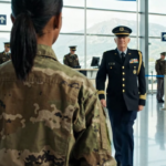 Ze maakten opmerkingen over haar militaire jas, totdat een viersterrengeneraal haar salueerde